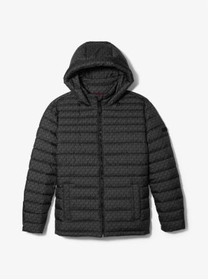 Logo Print Quilted Nylon Puffer Jacket image number 2