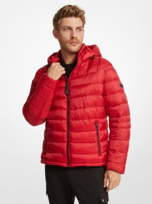 Michael kors hot sale red puffer jacket