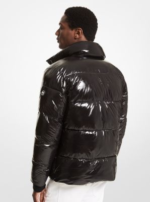 Monogram Leather Hooded Down Jacket - Men - Ready-to-Wear