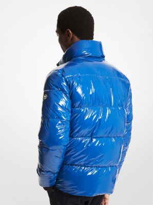 Quilted Patent Nylon Puffer Jacket