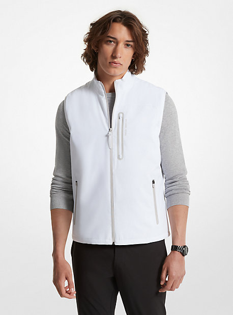 Shop Michael Kors Bray Woven Vest In White