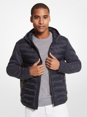 Camouflage Quilted Nylon Hooded Jacket Michael Kors