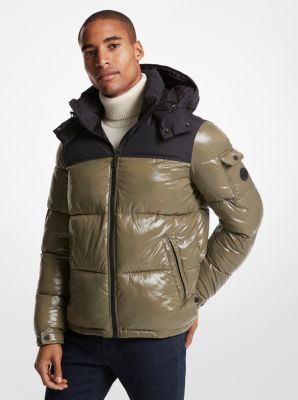 Roseville Quilted Cire Nylon Puffer Jacket Michael Kors