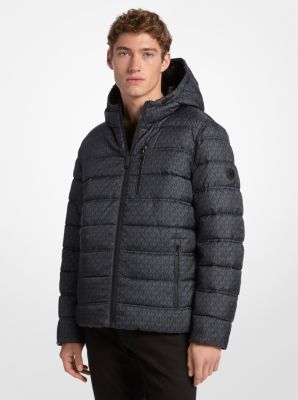 Michael Kors Signature Logo Reversible Jacket In Black