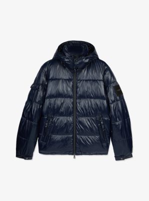 MK Northend Quilted Nylon Puffer Jacket - Blue - Michael Kors Michael Kors Outlet