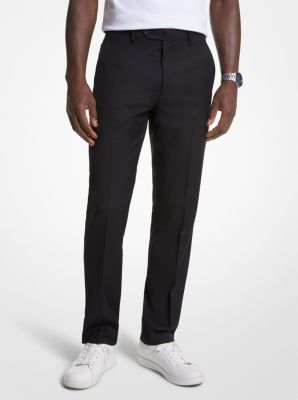 Pantalon habillé de coupe moderne en mélange de laine