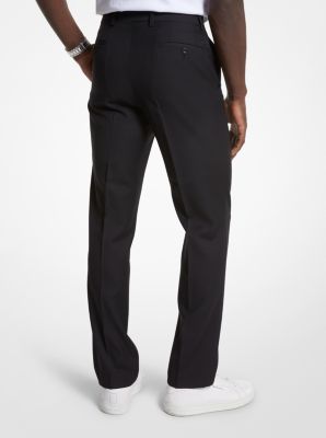 Pantalon habillé de coupe moderne en mélange de laine