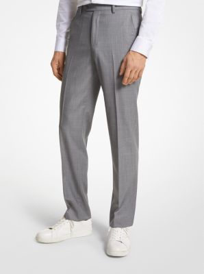 Pantalon habillé de coupe moderne en mélange de laine