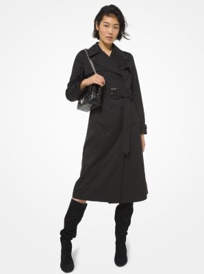 michael kors trench coat black