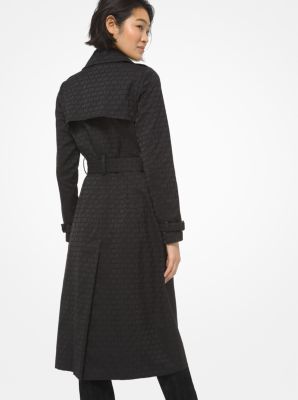 Michael kors logo hot sale jacquard trench coat