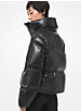Quilted Faux Leather Puffer Jacket image number 1