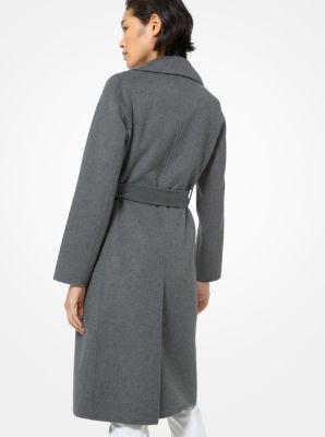 Double Face Wool Blend Robe Coat image number 1