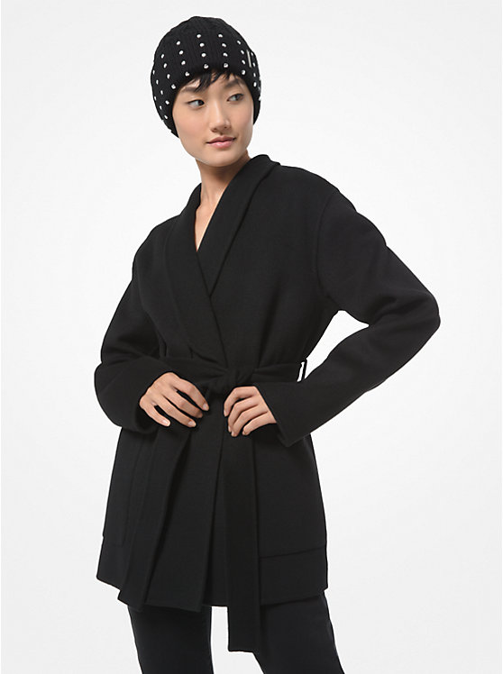 Double Face Wool Blend Shawl Collar Coat image number 0