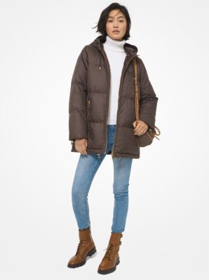 michael kors brown puffer jacket