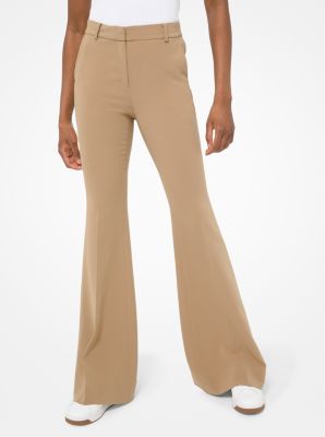 Stretch-Crepe Flared Pants