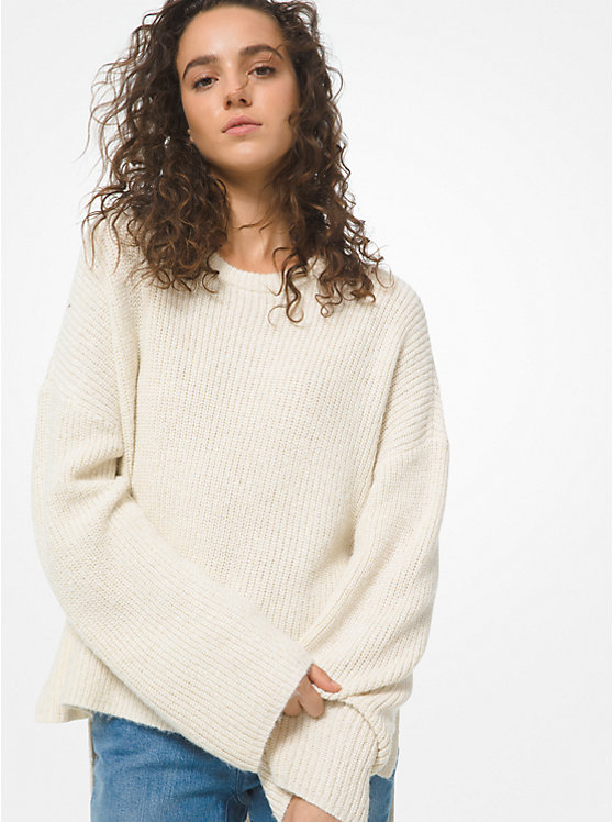 Ribbed Knit High-Low Sweater image number 0