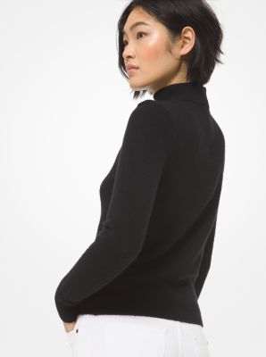 Merino Wool Blend Cutout Sweater image number 1