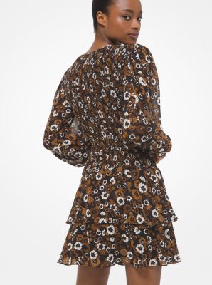 Michael kors cheap botanical print dress