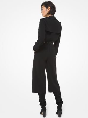 Tuta trench in crêpe