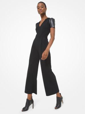 Coated Trim Ponte Jumpsuit Michael Kors Canada