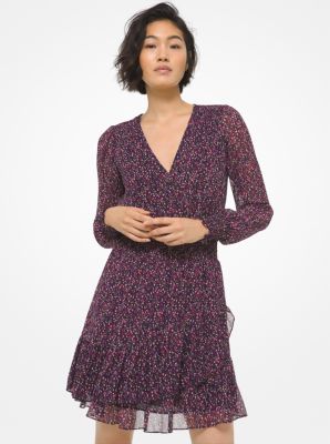 michael kors purple floral dress