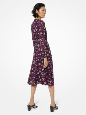 michael kors floral georgette dress