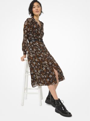 Michael kors cheap georgette shirtdress