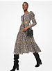 Embellished Paisley Cotton Lawn Puff-Sleeve Dress image number 0