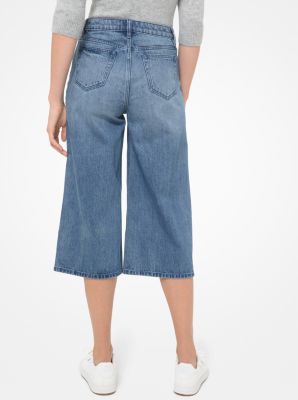 Pantalon gaucho en denim taille haute Michael Kors Canada