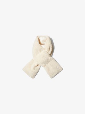 Faux Shearling Cir&eacute; Reversible Scarf in ALABASTER | Michael Kors