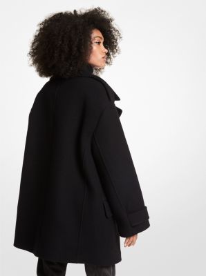 Golden Trim Pea Coat - Ready to Wear