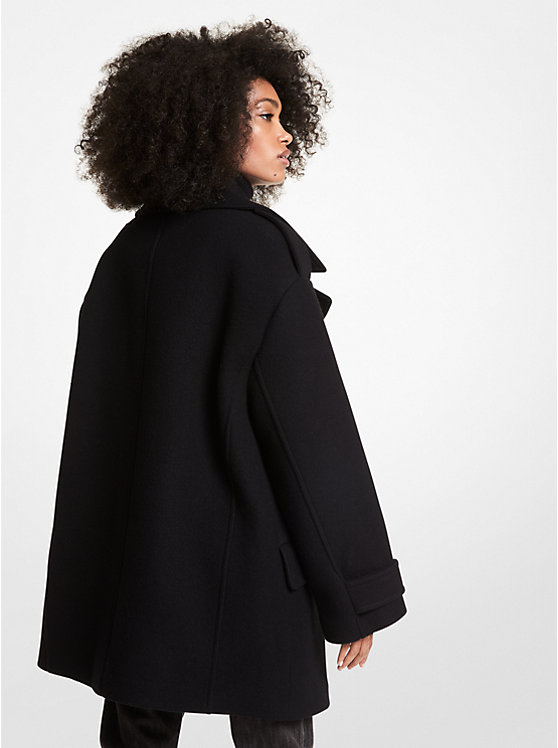 Wool Blend Oversized Peacoat image number 1