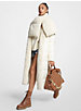 Quilted Ciré and Faux Shearling Reversible Puffer Coat image number 0