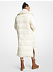 Quilted Ciré and Faux Shearling Reversible Puffer Coat image number 1