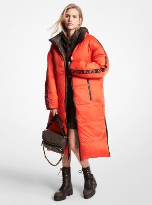 Logo Cire Reversible Puffer Coat