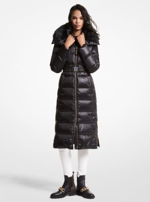 Michael kors longline online padded coat