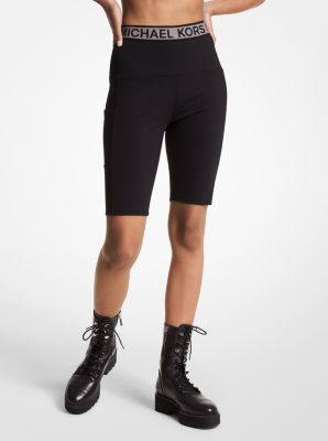 Logo Tape Nylon Blend Bike Shorts | Michael Kors