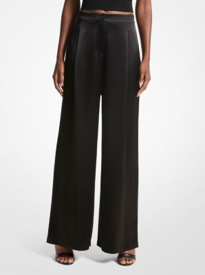 $225 Michael Kors Women's Black Wide Leg Pants Size 14