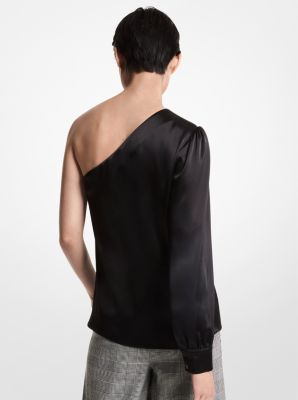 Satin One-Shoulder Top image number 1