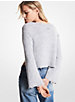 Frayed Nylon Blend Cropped Sweater image number 1