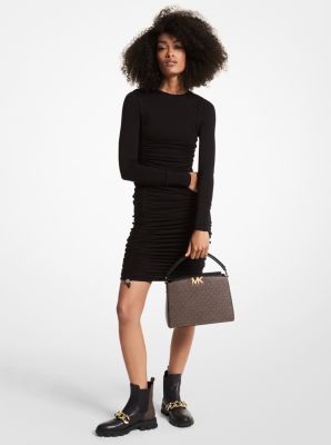Kleid aus Stretch-Viskose mit Raffung image number 0