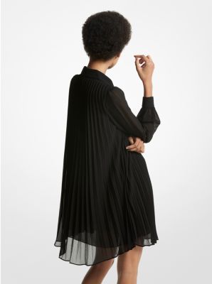 Georgette Pleated Shirtdress