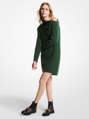 Arriba 31+ imagen michael kors green sweater dress