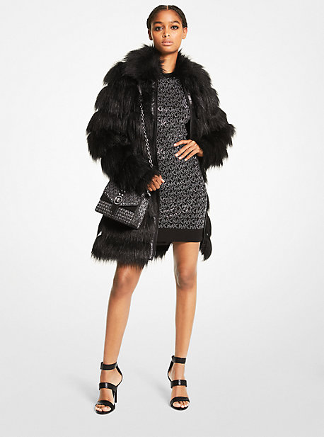 Faux Fur Layered Coat | Michael Kors