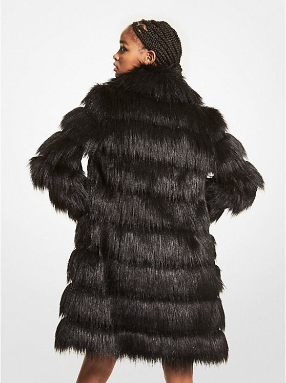 Faux Fur Layered Coat image number 1