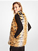 Tiger Print Faux Fur Vest image number 1