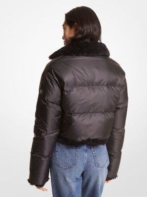 Quilted Cire and Faux Shearling Reversible Jacket