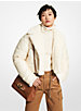 Quilted Ciré and Faux Shearling Reversible Jacket image number 0