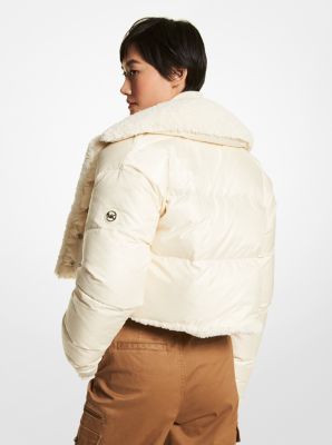 Quilted Ciré and Faux Shearling Reversible Jacket | Michael Kors