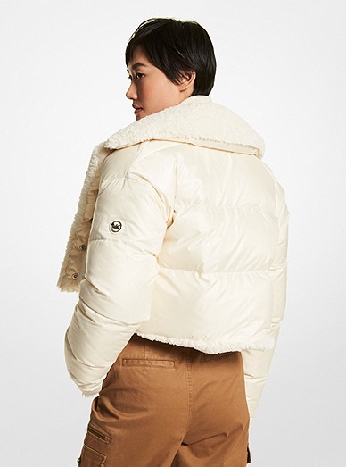 Quilted Ciré And Faux Shearling Reversible Jacket | Michael Kors